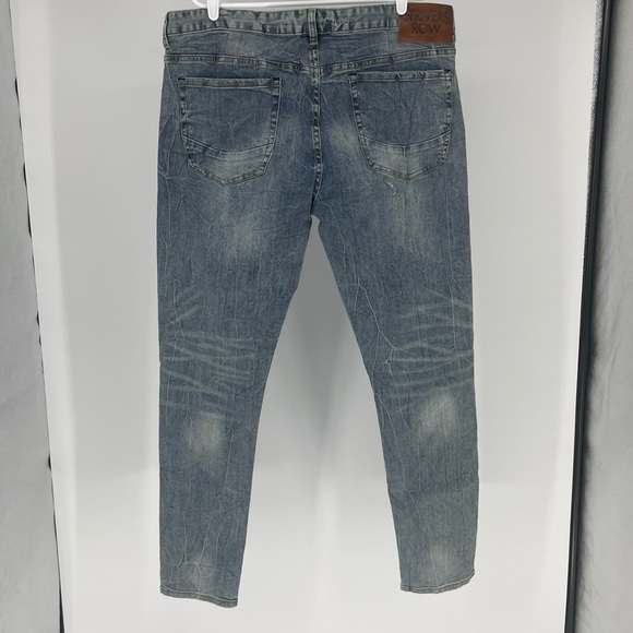 STRIVERS ROW NWT MEN’S SUGAR MAPLE DISTRESSED BLUE DENIM JEANS 40 - Picture 4 of 16